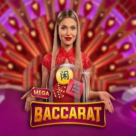 Mega Baccarat logo by Pragmatic Play Dragonia Casino