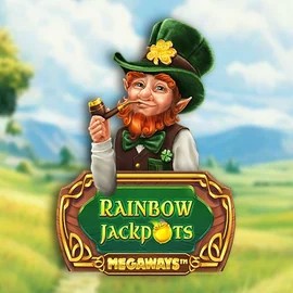 Rainbow Jackpots Megaways logo by Red Tiger Gaming Dragonia Casino