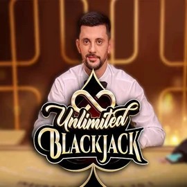 Unlimited Blackjack logo by Ezugi at Dragonia Casino